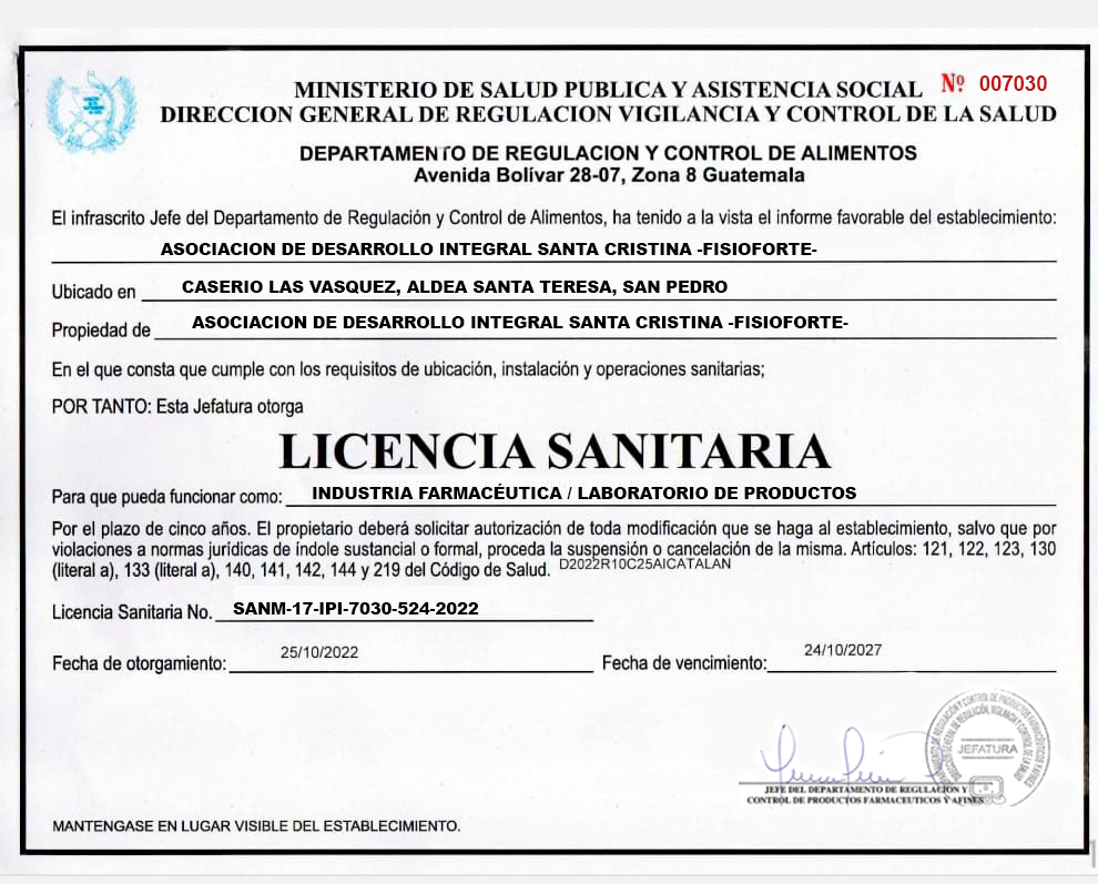 Certificado Oficial